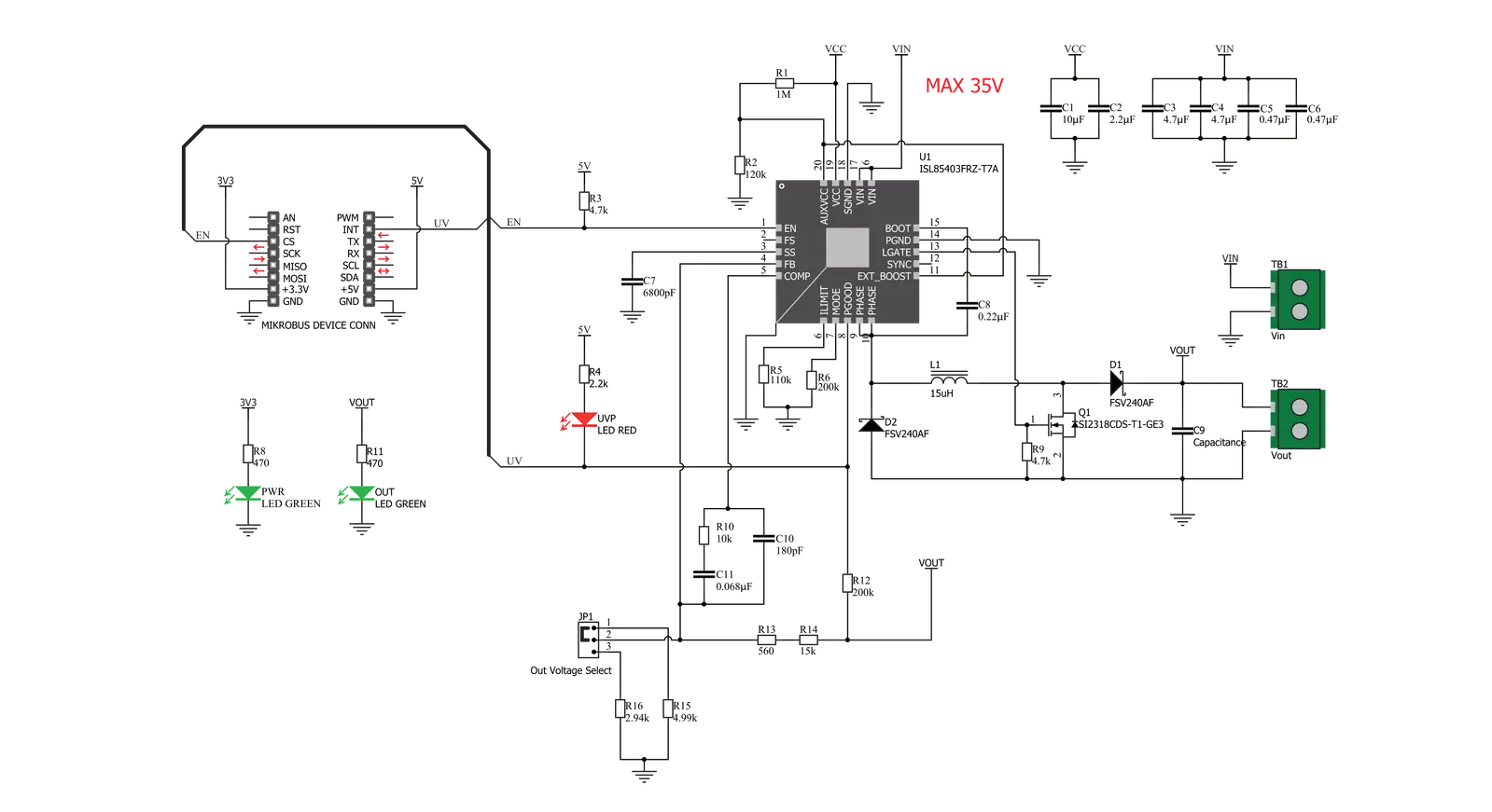 Buck-Boost 3 Click Schematic schematic