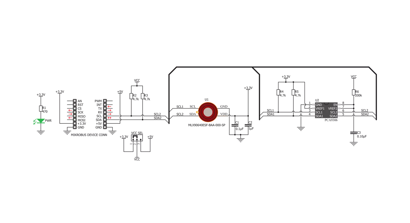 IR Grid 3 click Schematic schematic