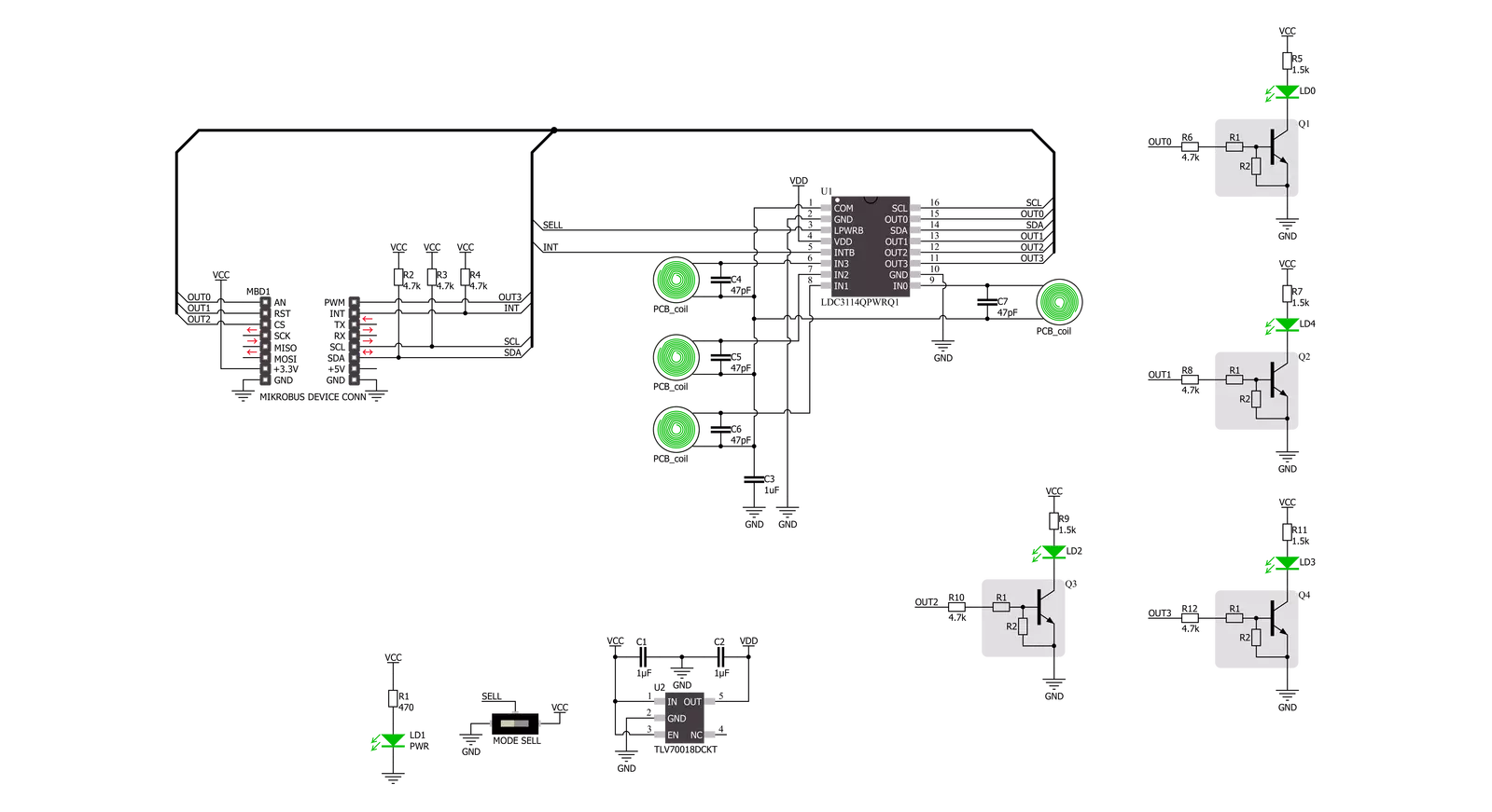 LDC Touch Click Schematic schematic