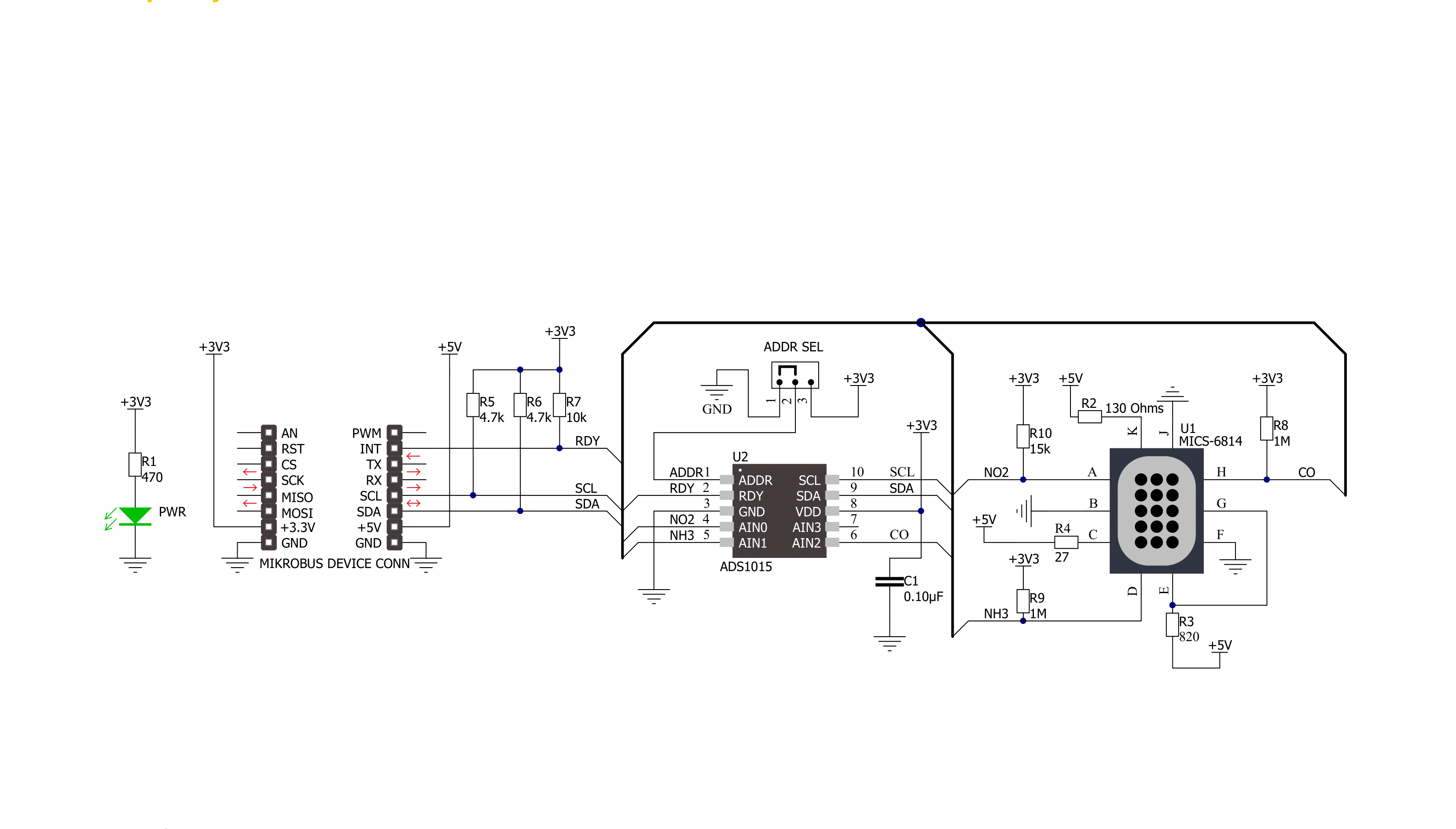 Air quality 5 Click Schematic schematic