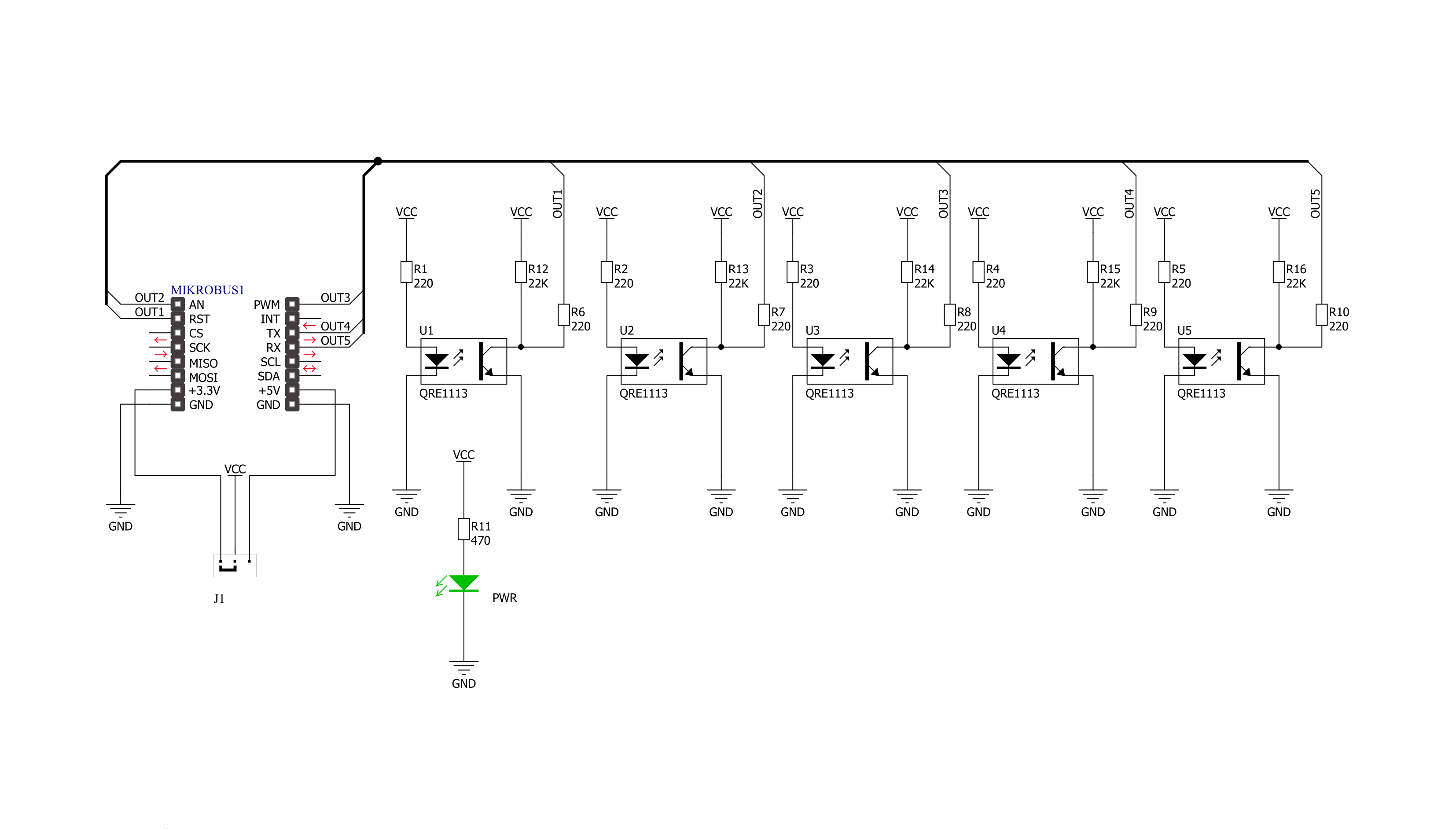 Line Follower Click Schematic schematic