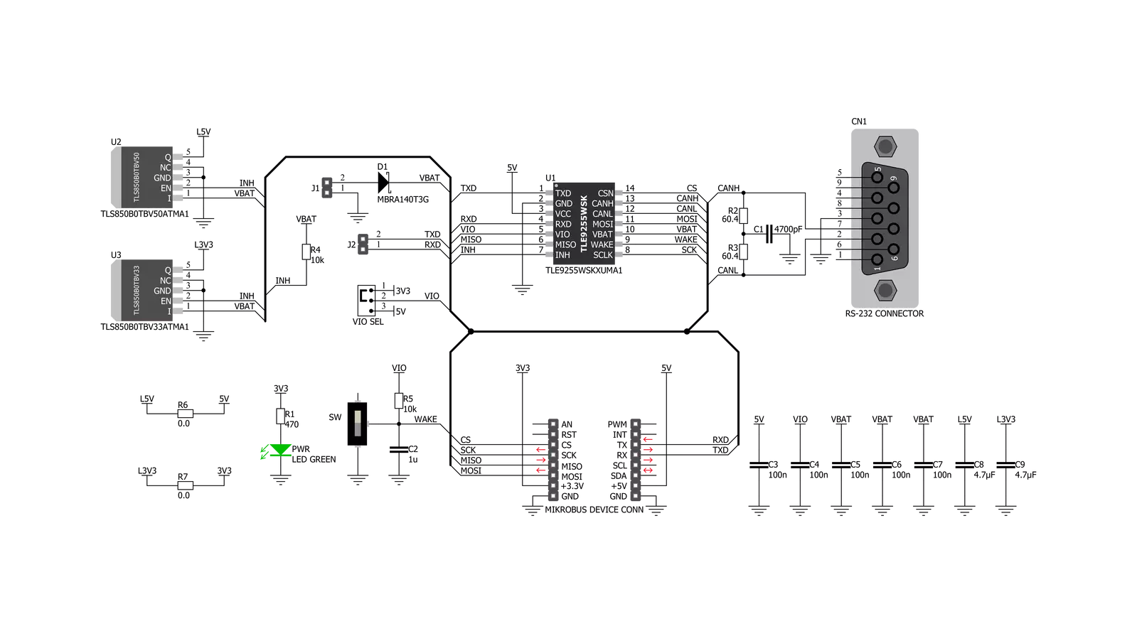 CAN FD 2 Click Schematic schematic