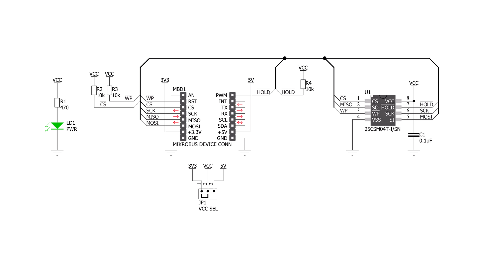 EEPROM 7 Click Schematic schematic