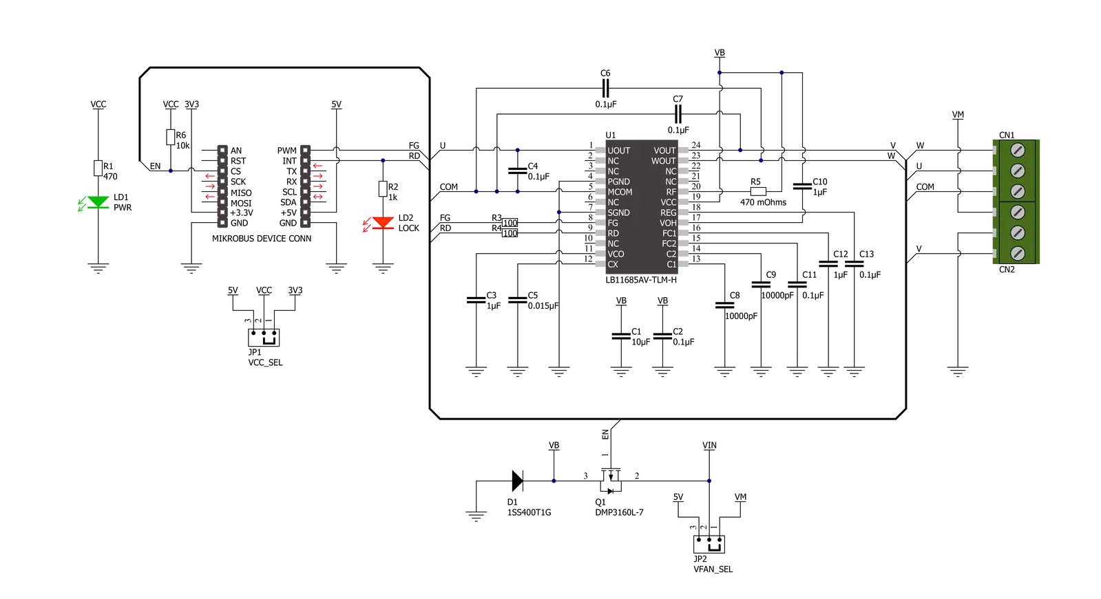 Brushless 16 Click Schematic schematic