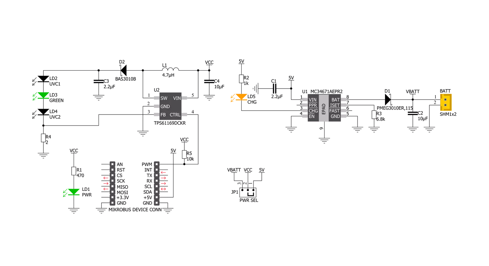 UVC Light Click Schematic schematic