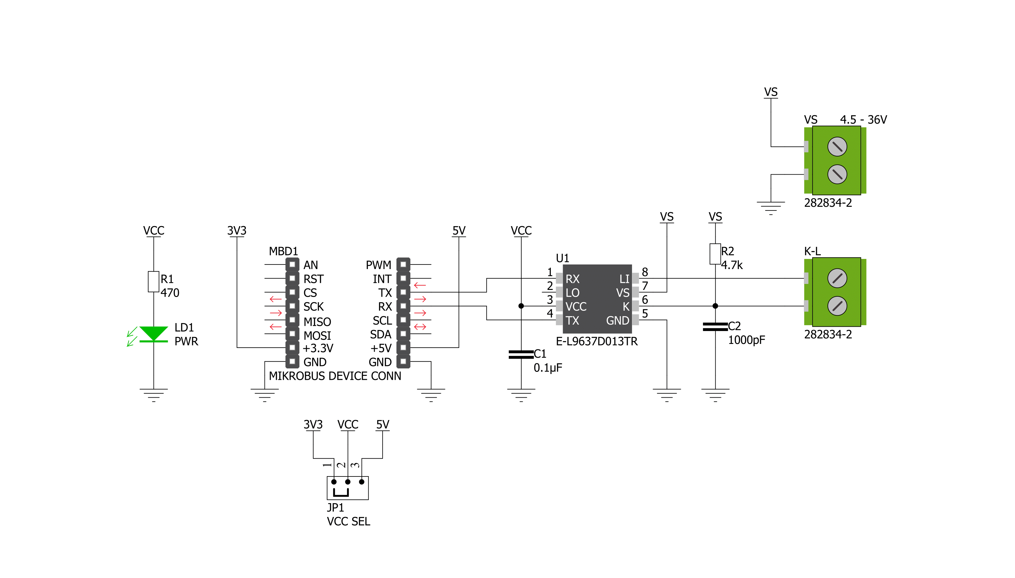 ISO 9141 Click Schematic schematic