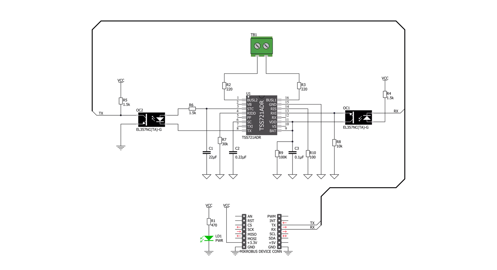 M-Bus Slave Click Schematic schematic