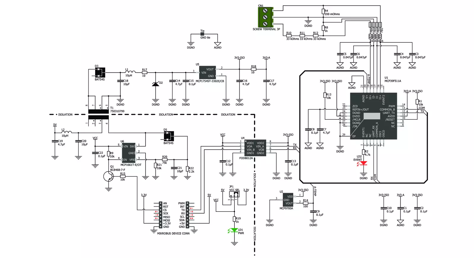 PWR Meter Click Schematic schematic