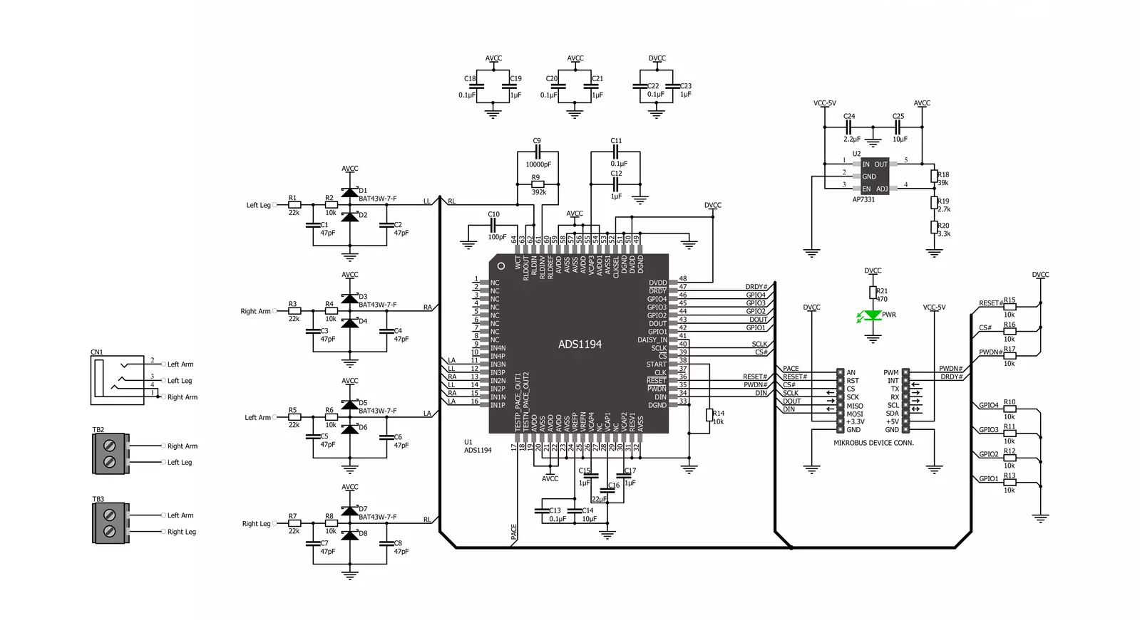 ECG 2 Click Schematic schematic