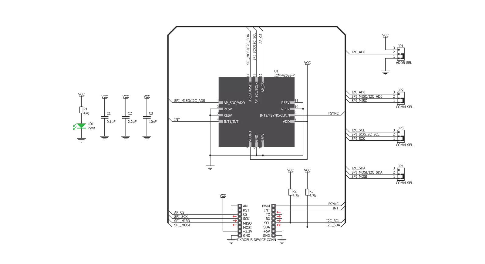 6DOF IMU 14 Click Schematic schematic