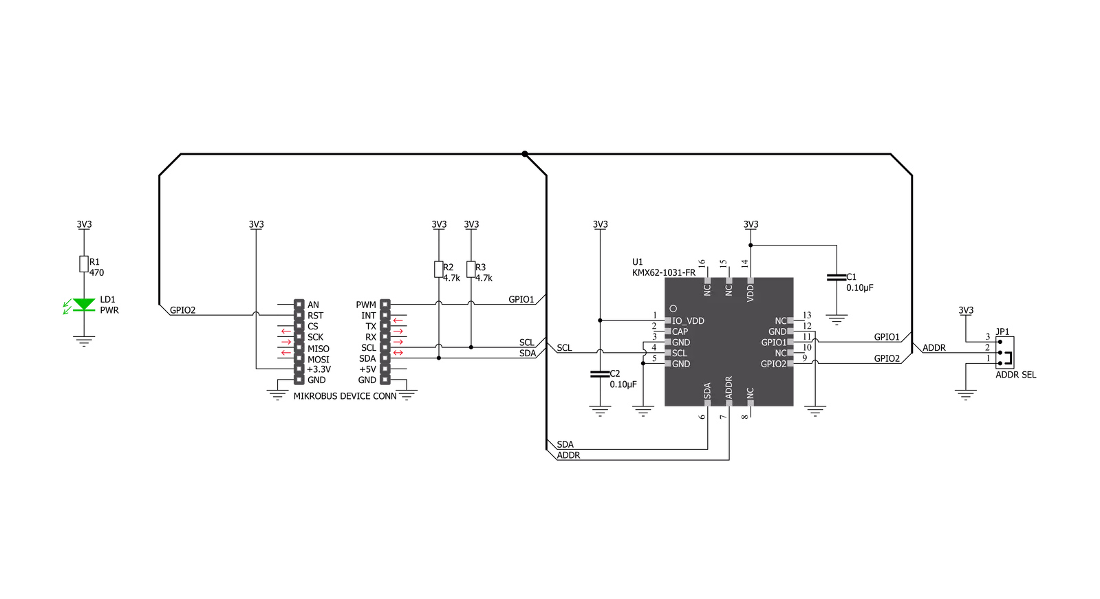 6DOF IMU 10 Click Schematic schematic