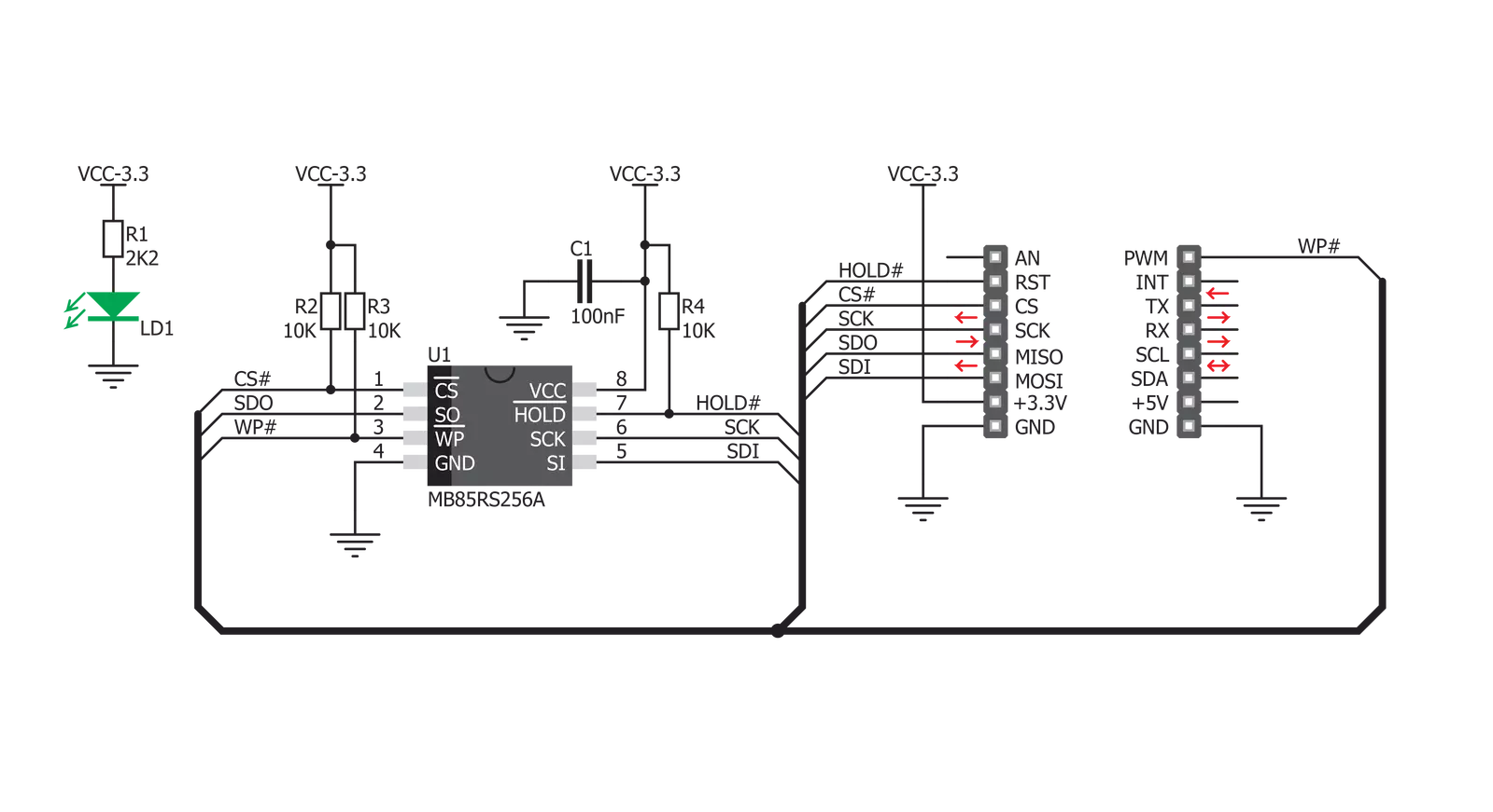 FRAM click Schematic schematic