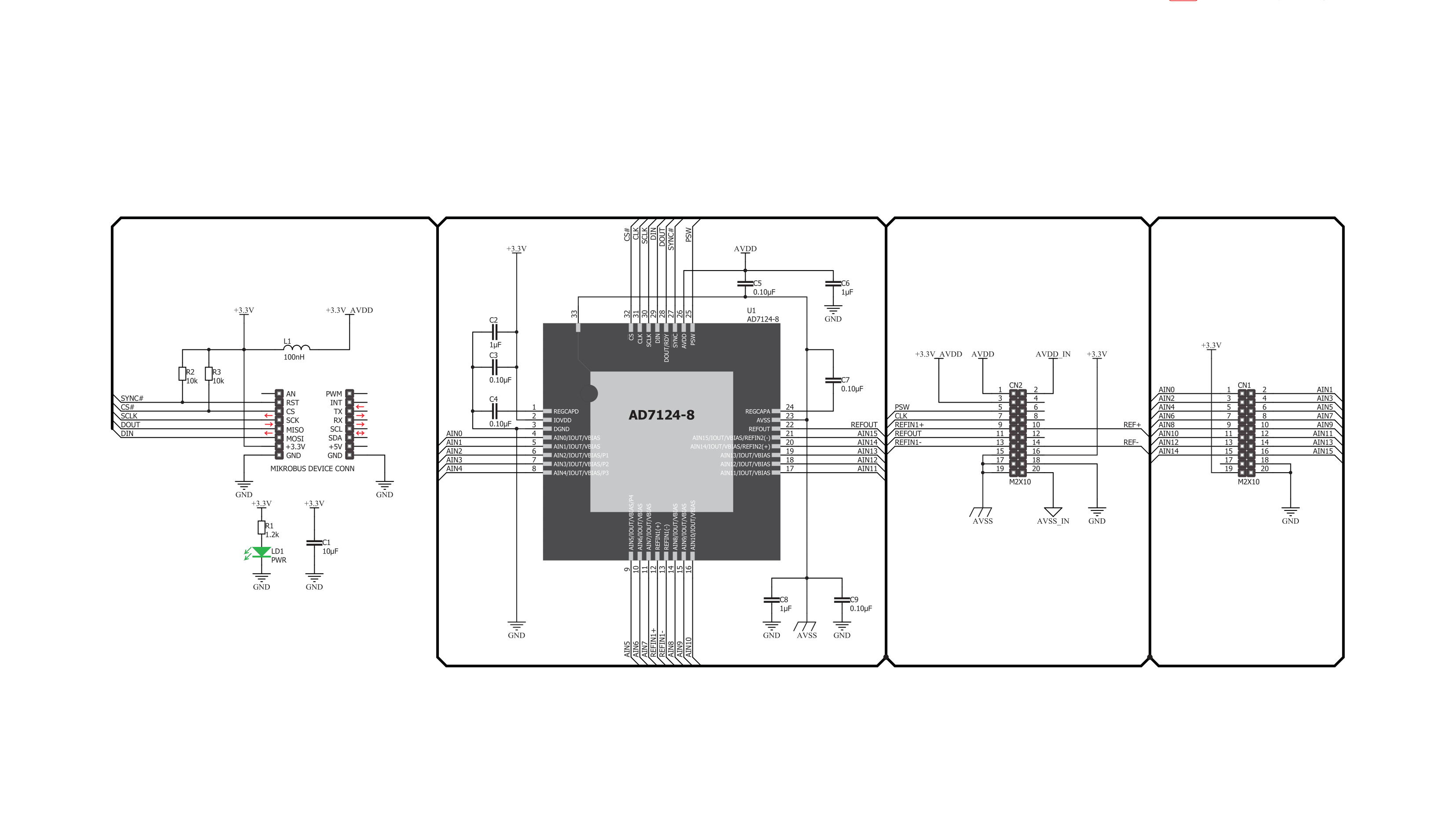 ADC 6 Click Schematic schematic