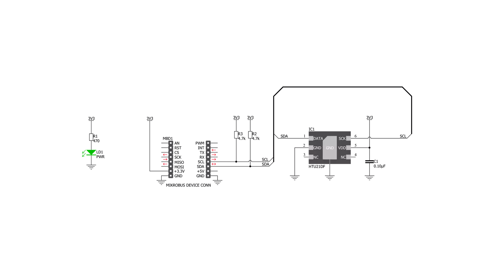 Temp&Hum 13 Click Schematic schematic