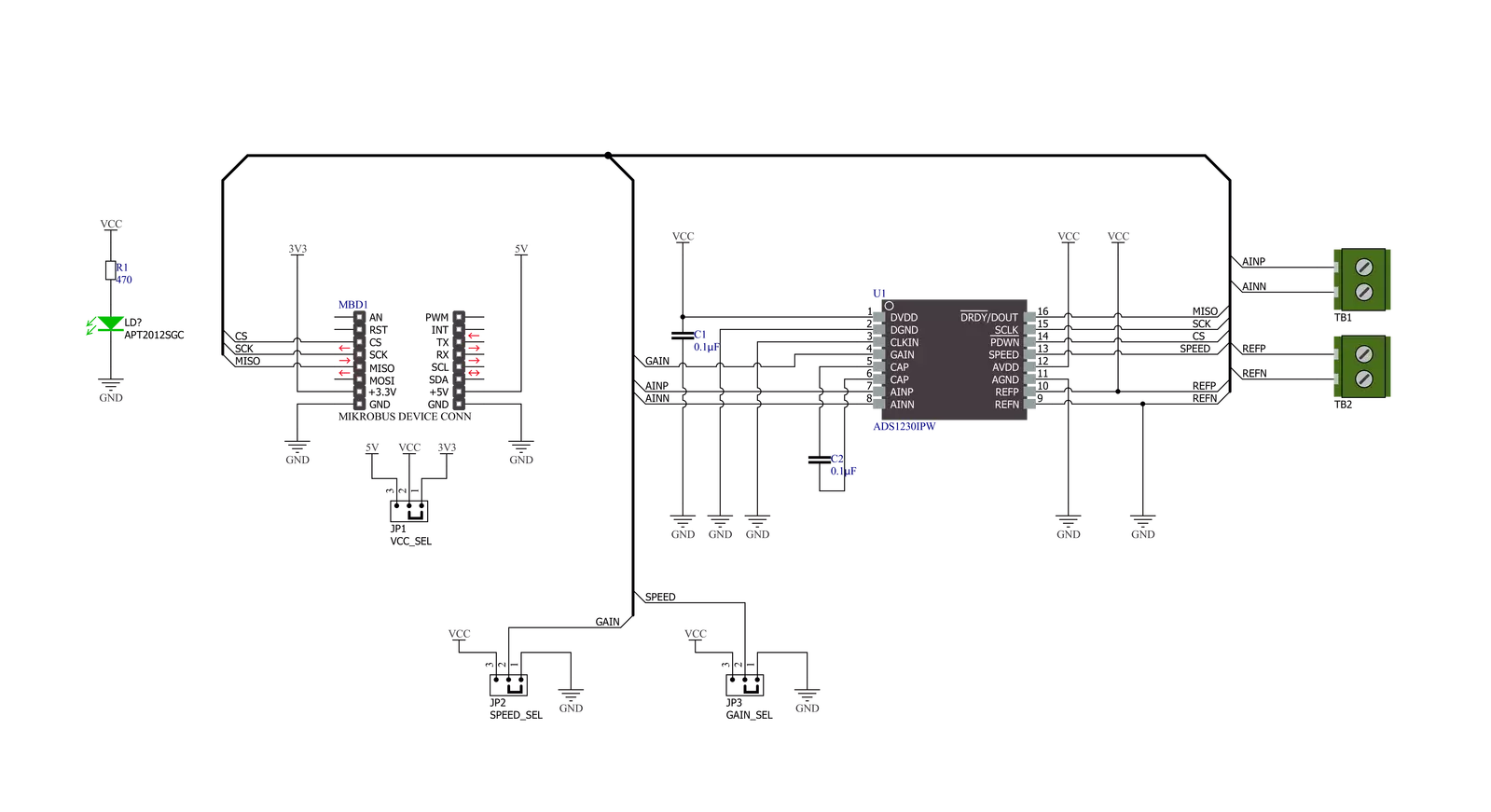 Load Cell 7 Click Schematic schematic