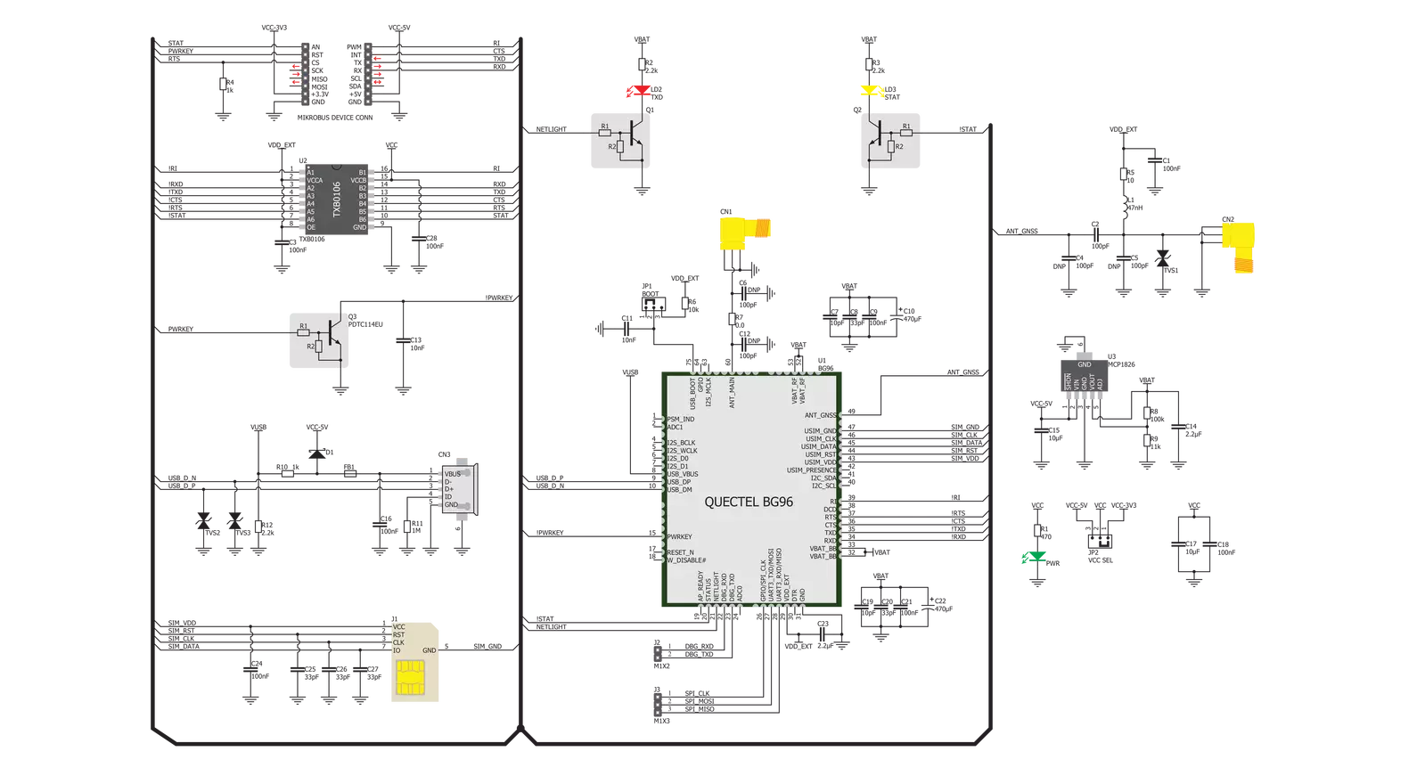 LTE IoT 2 Click Schematic schematic