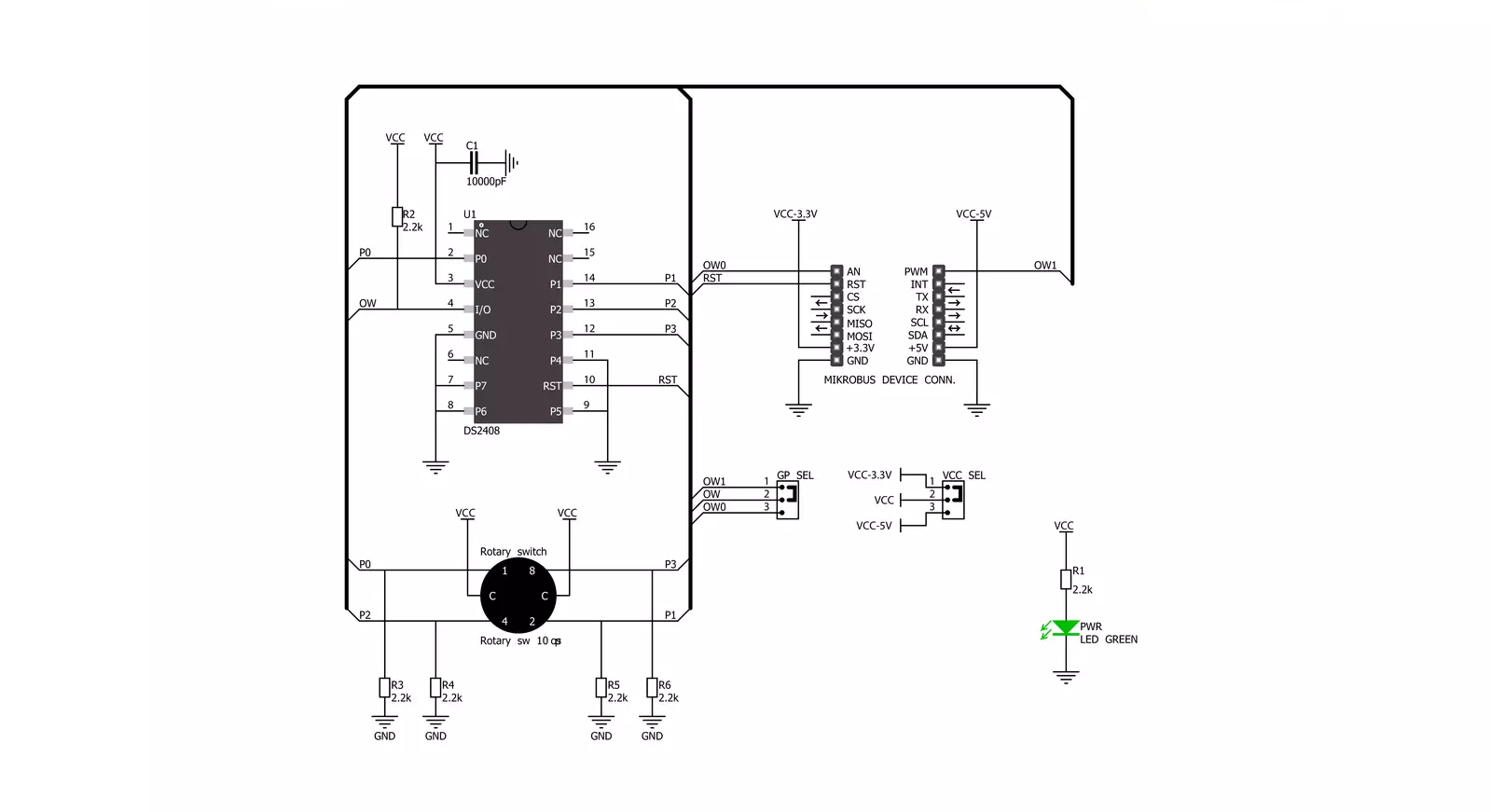 Thumbwheel Click Schematic schematic
