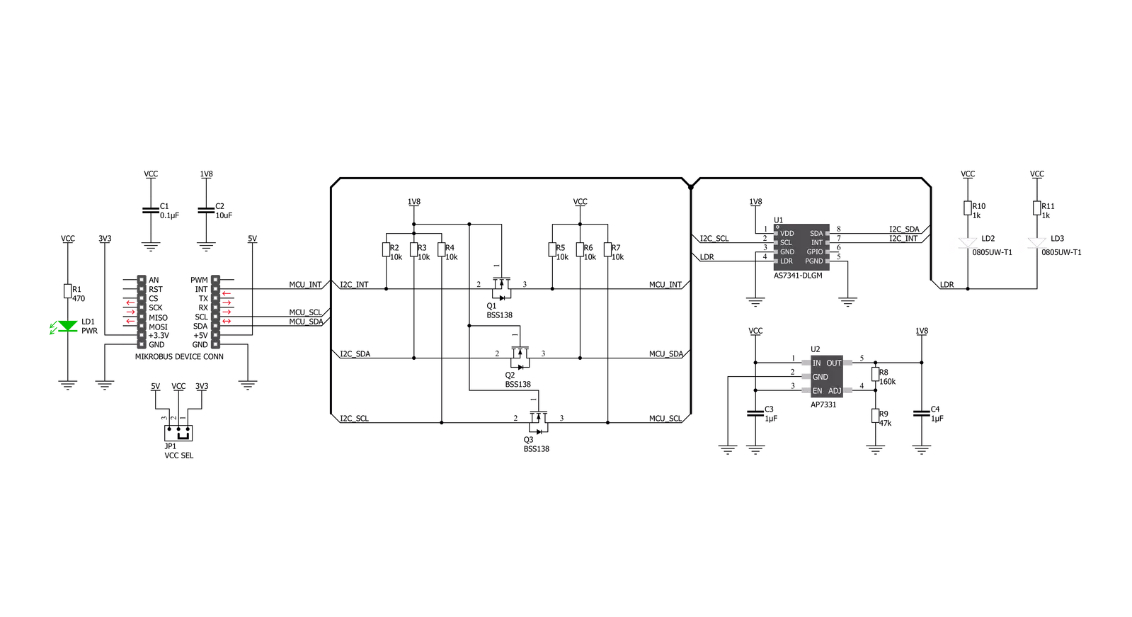 Spectrometer Click Schematic schematic