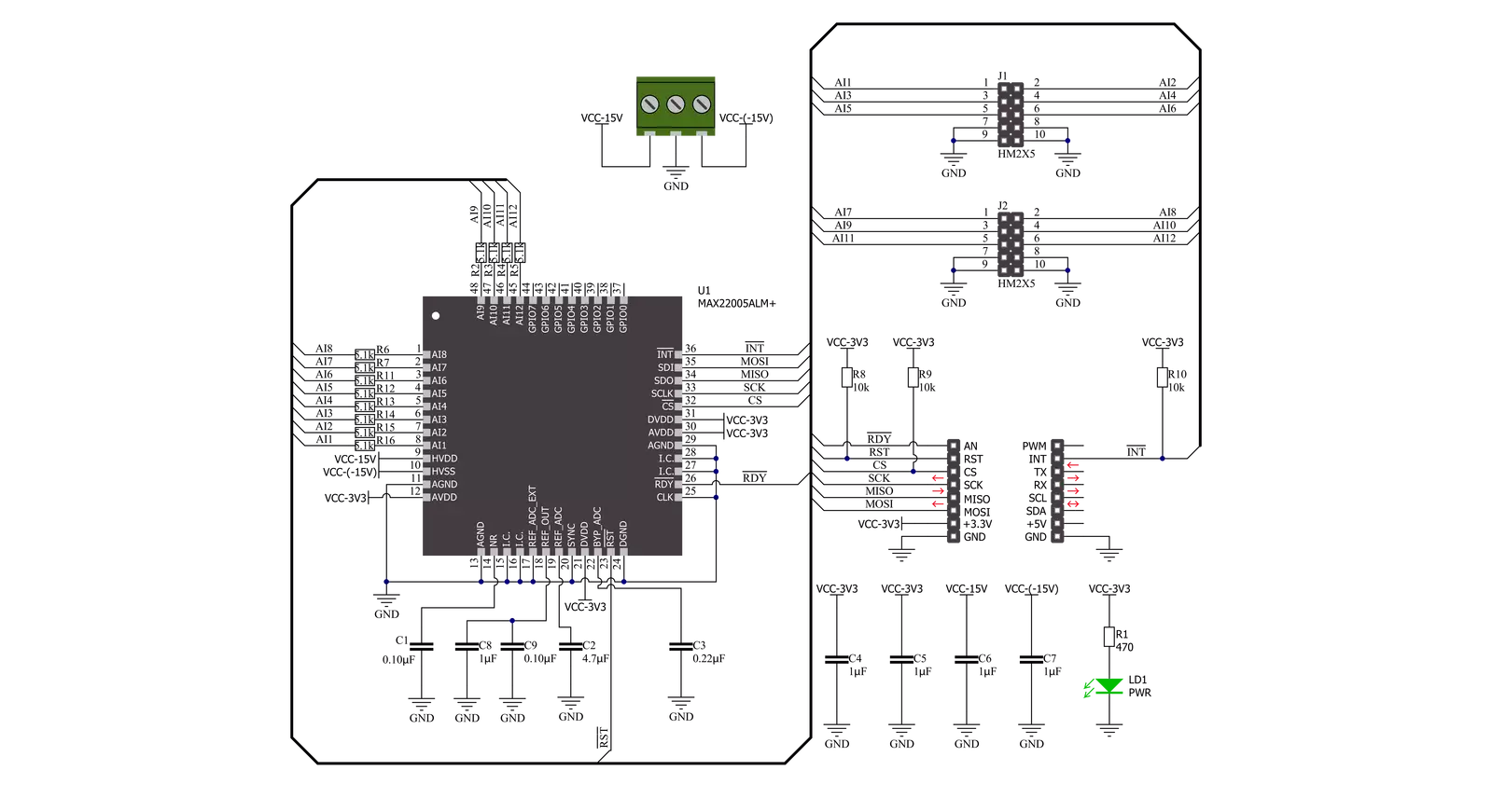 ADC 18 Click Schematic schematic