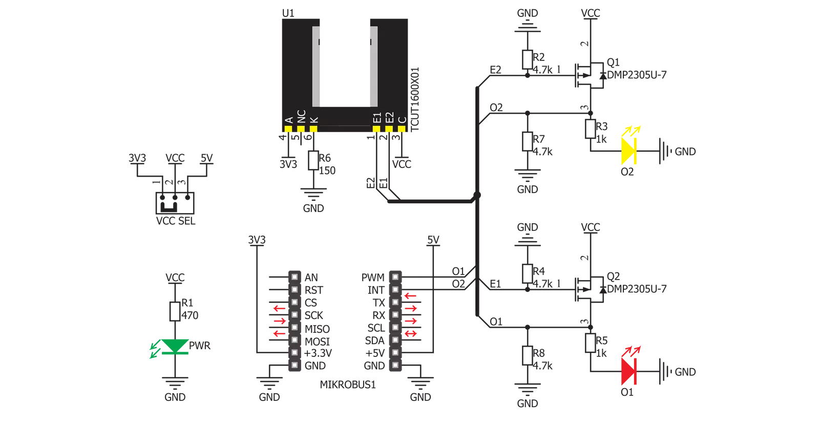 Opto encoder Click Schematic schematic