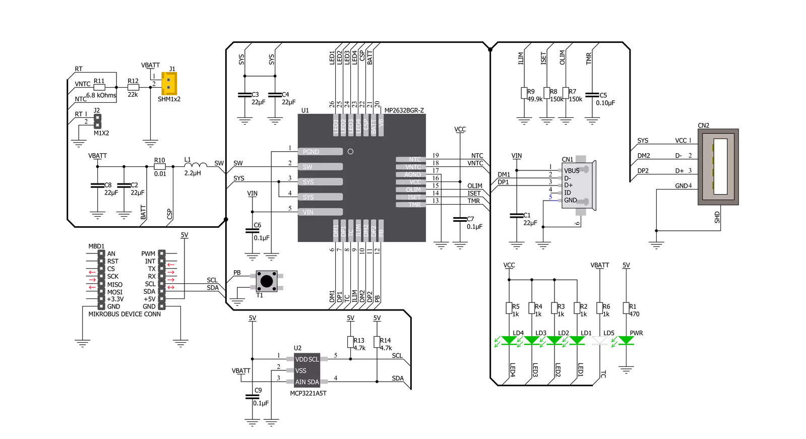 PowerBank Click Schematic schematic