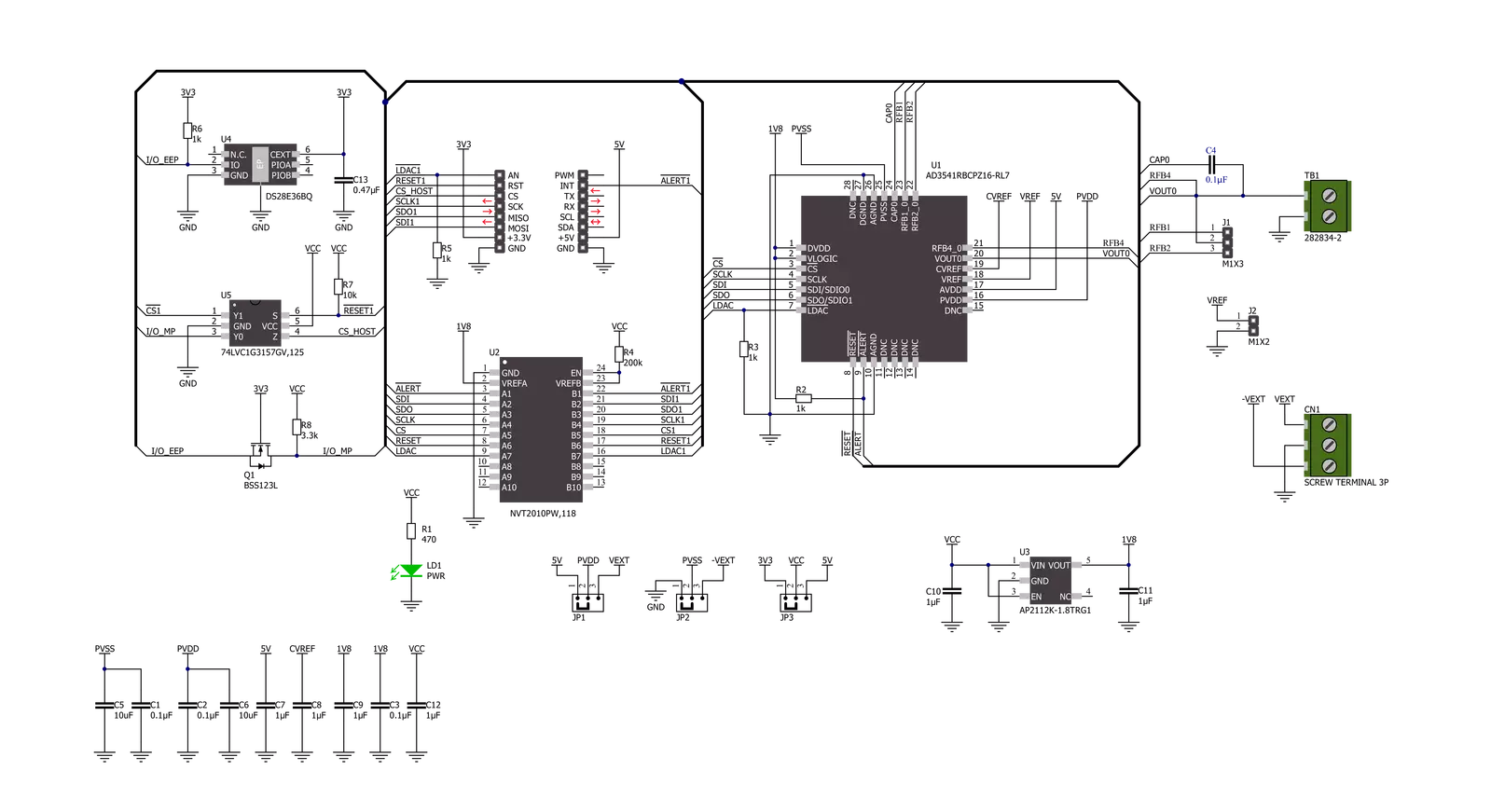 DAC 13 Click Schematic schematic