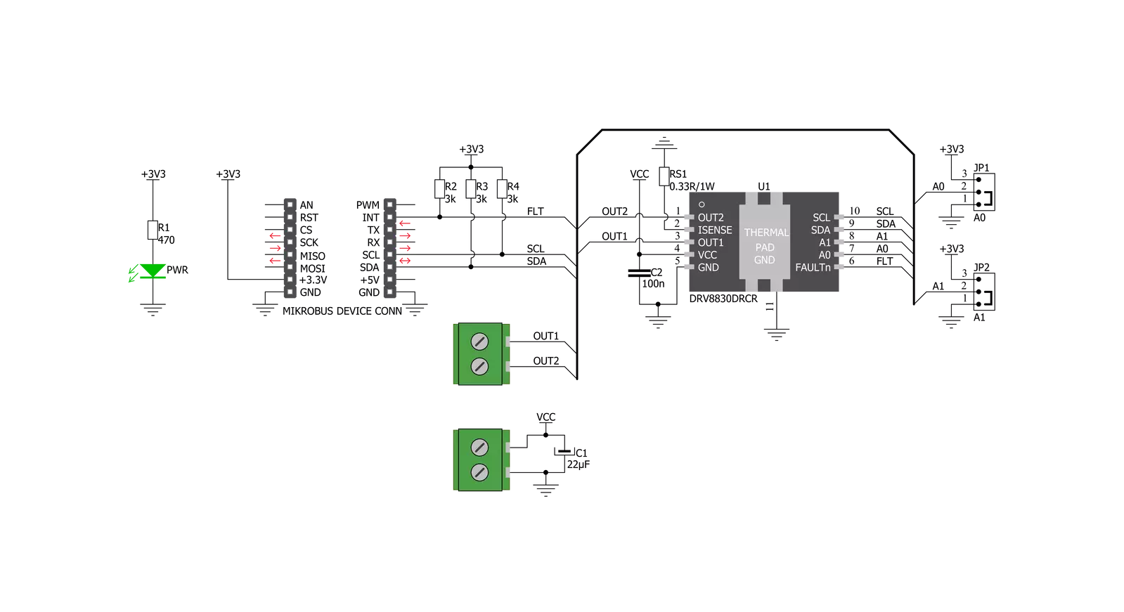 DC Motor 11 Click Schematic schematic