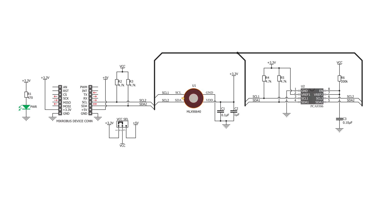 IR Grid 2 click Schematic schematic