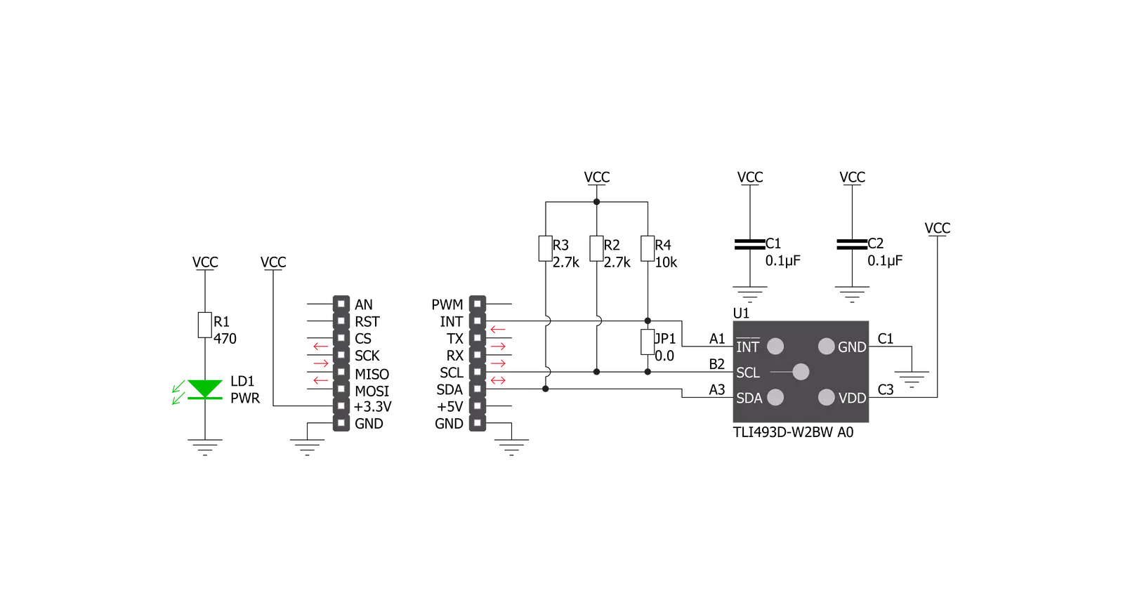 3D Hall 8 Click Schematic schematic