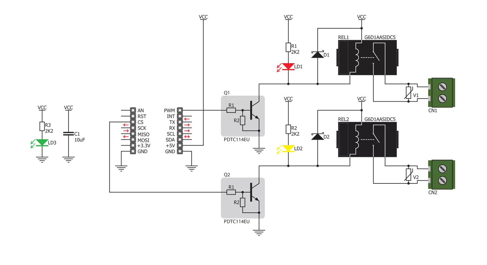 RELAY Click Schematic schematic