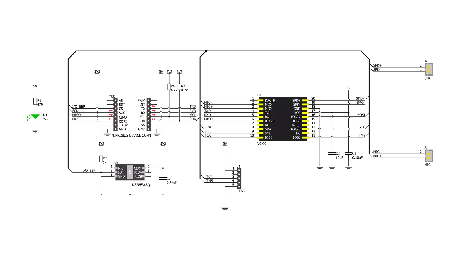 SpeakUp 3 Click Schematic schematic