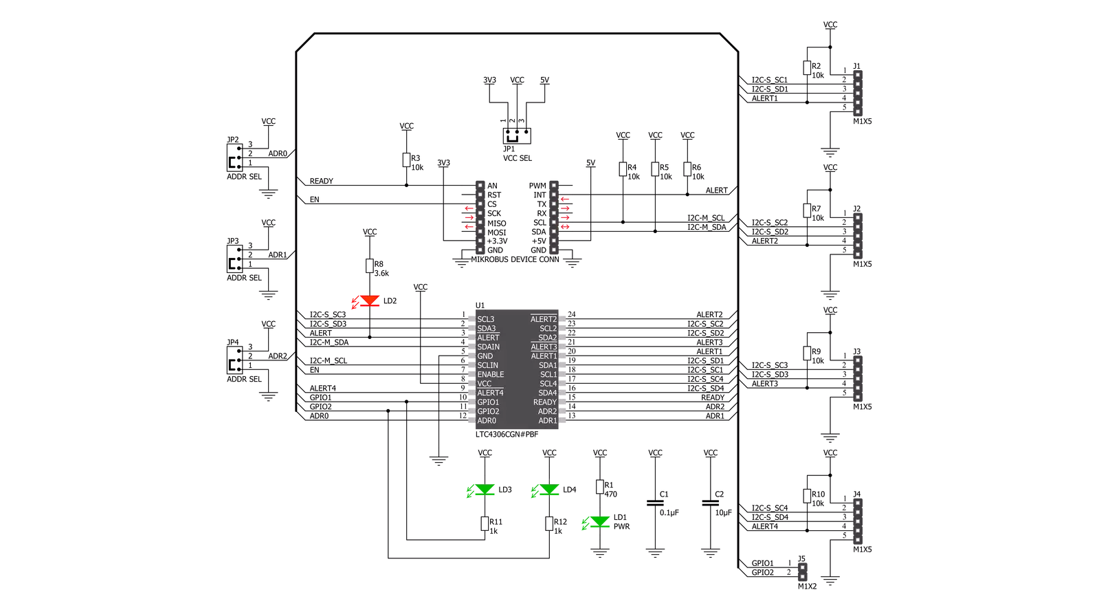 I2C MUX 5 Click Schematic schematic