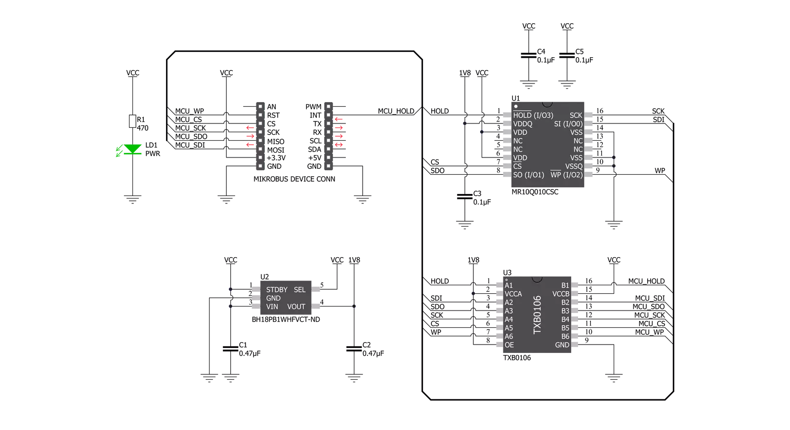 MRAM 2 Click Schematic schematic