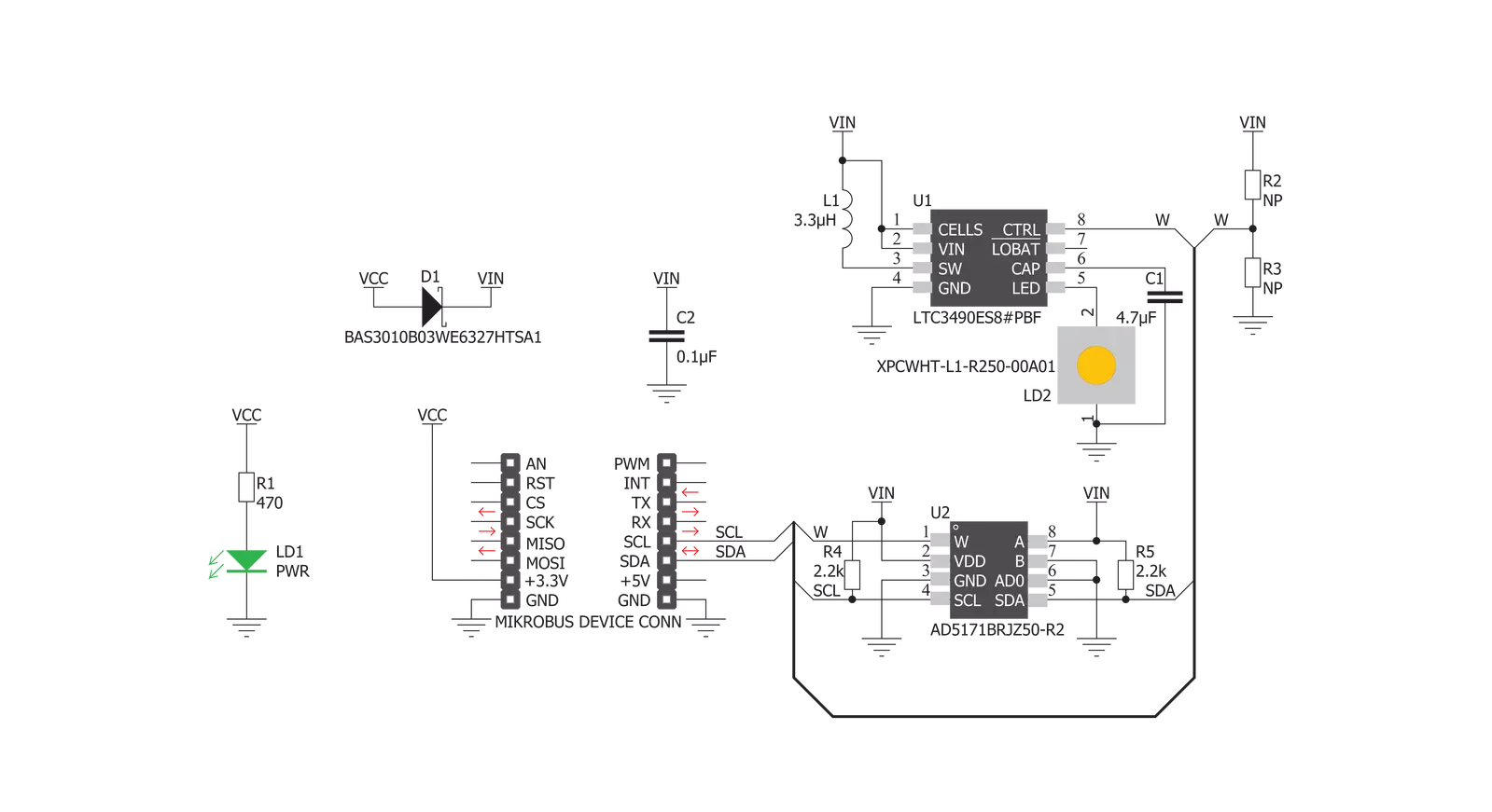 LED Driver 7 click Schematic schematic