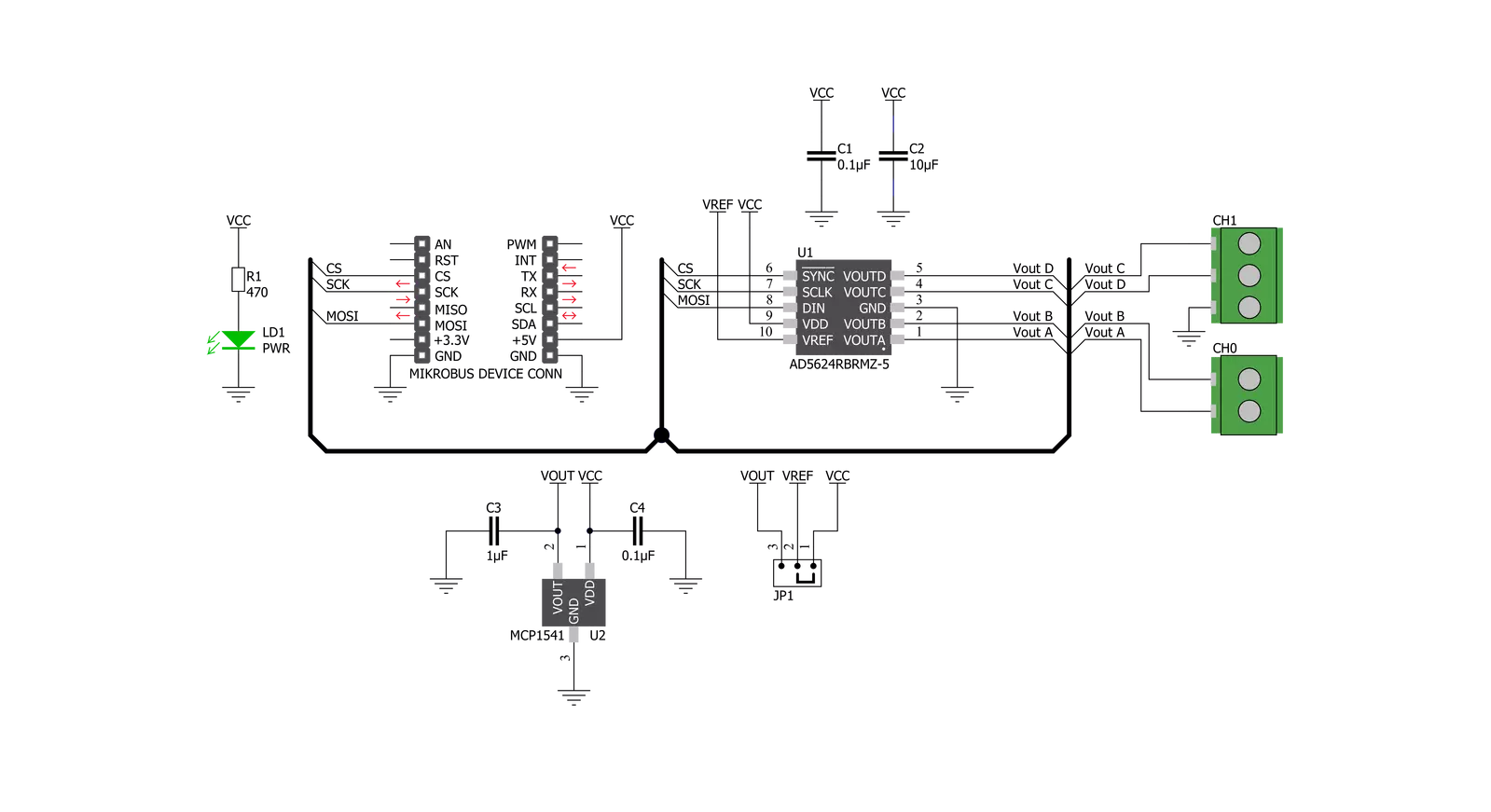 DAC 7 Click Schematic schematic