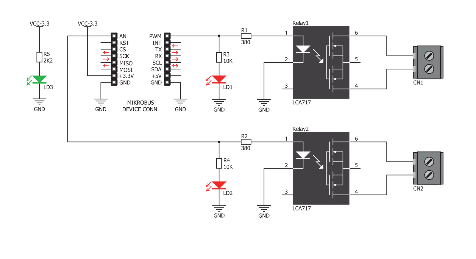 Relay2 Click Schematic schematic