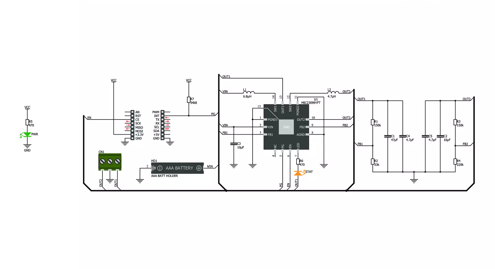 MIC23099 Click Schematic schematic