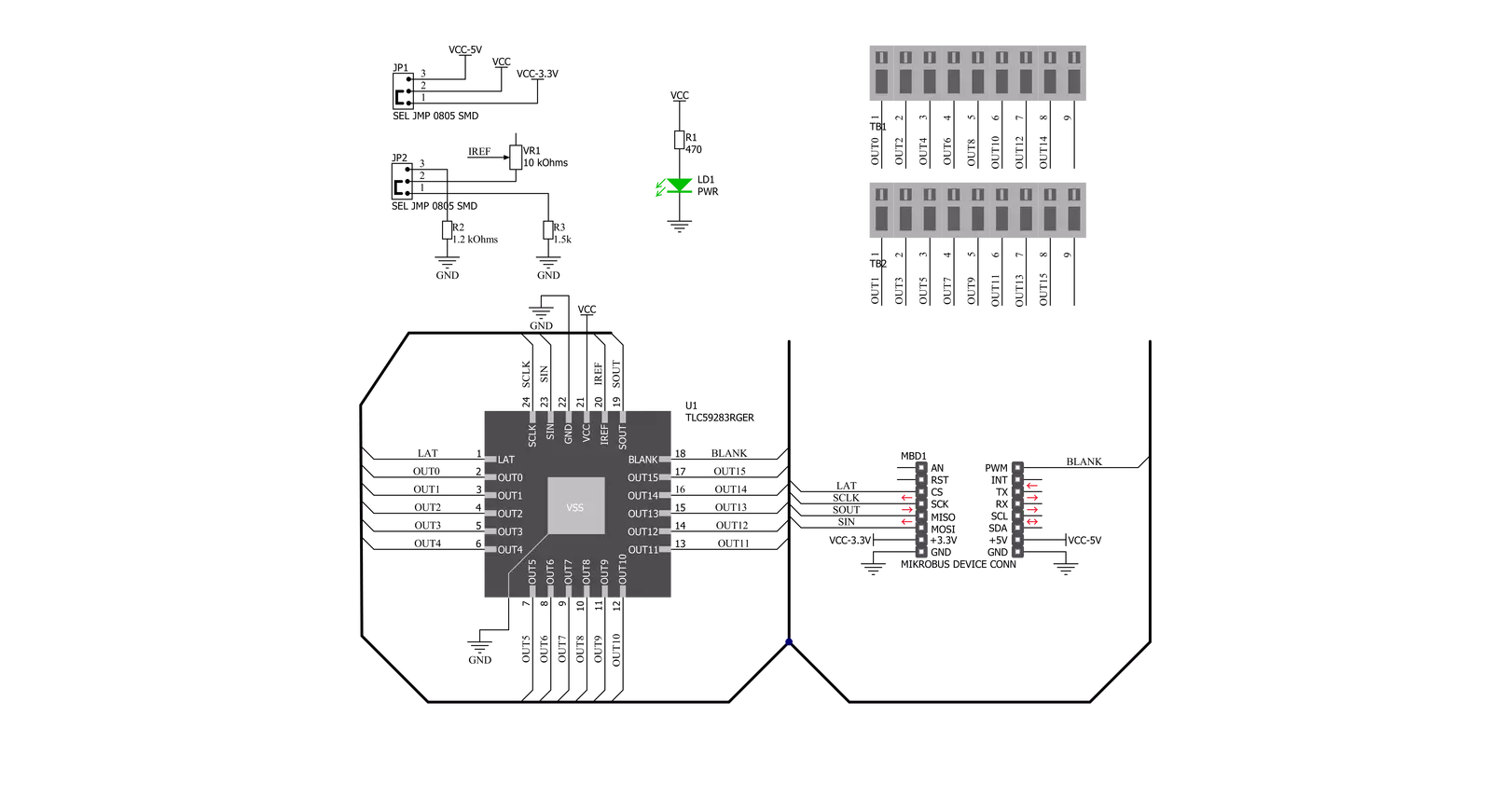 LED Driver 10 Click Schematic schematic