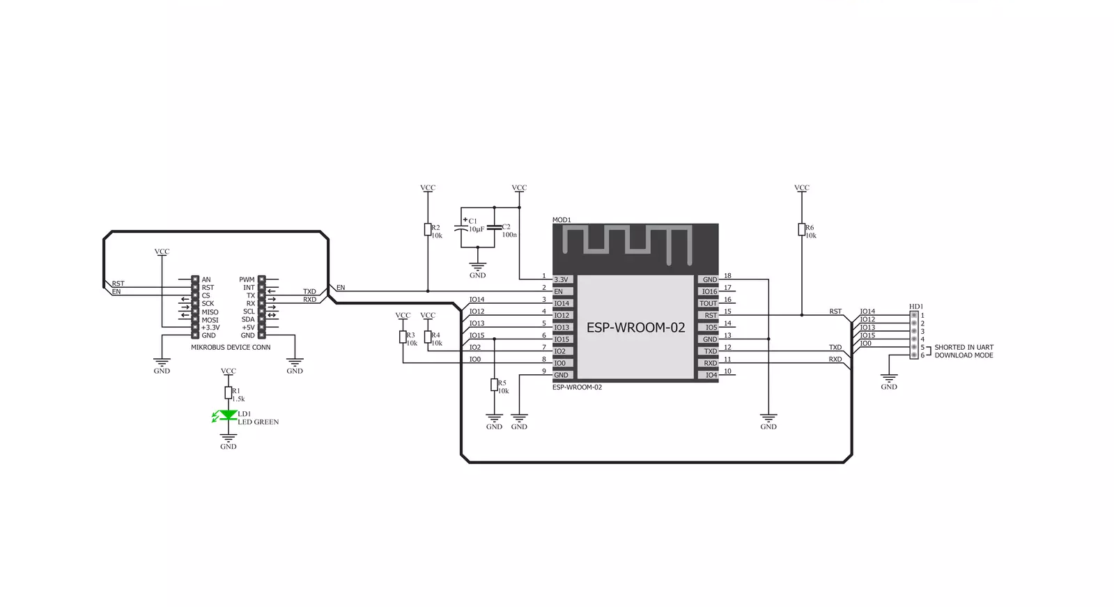 WiFi ESP Click Schematic schematic