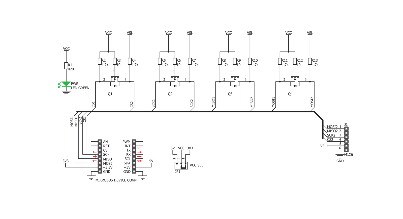 LLC-SPI Click Schematic schematic