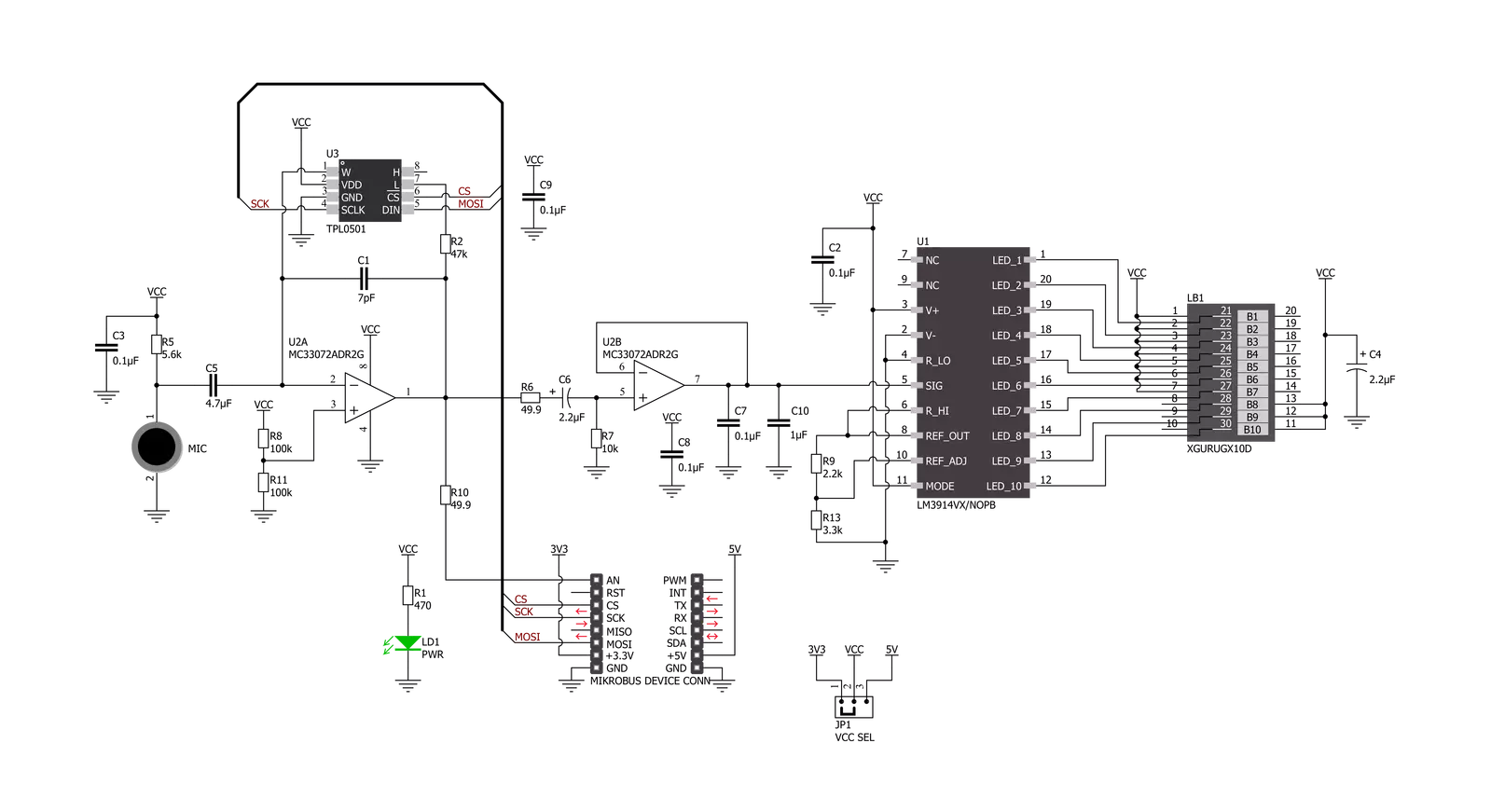 VU Meter Click Schematic schematic