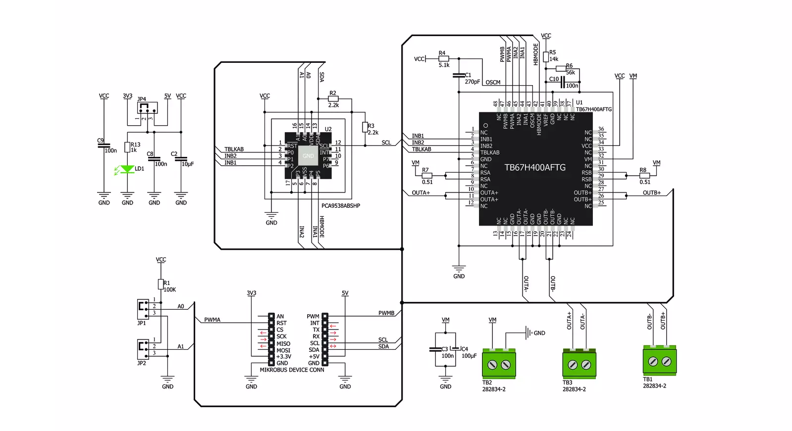 DC MOTOR 7 Click Schematic schematic