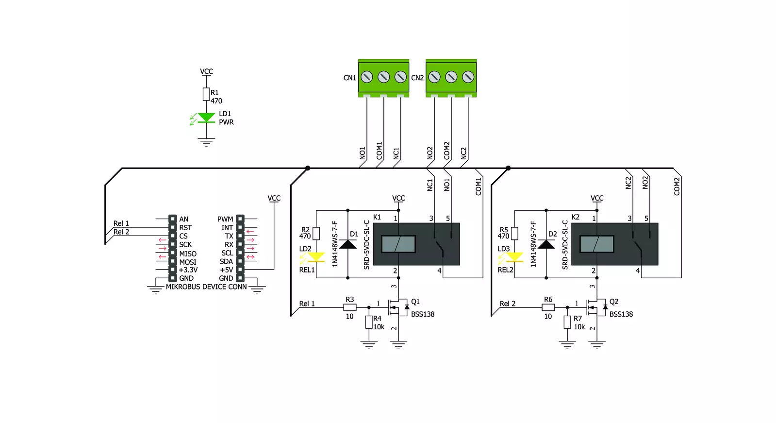 Relay 3 Click Schematic schematic