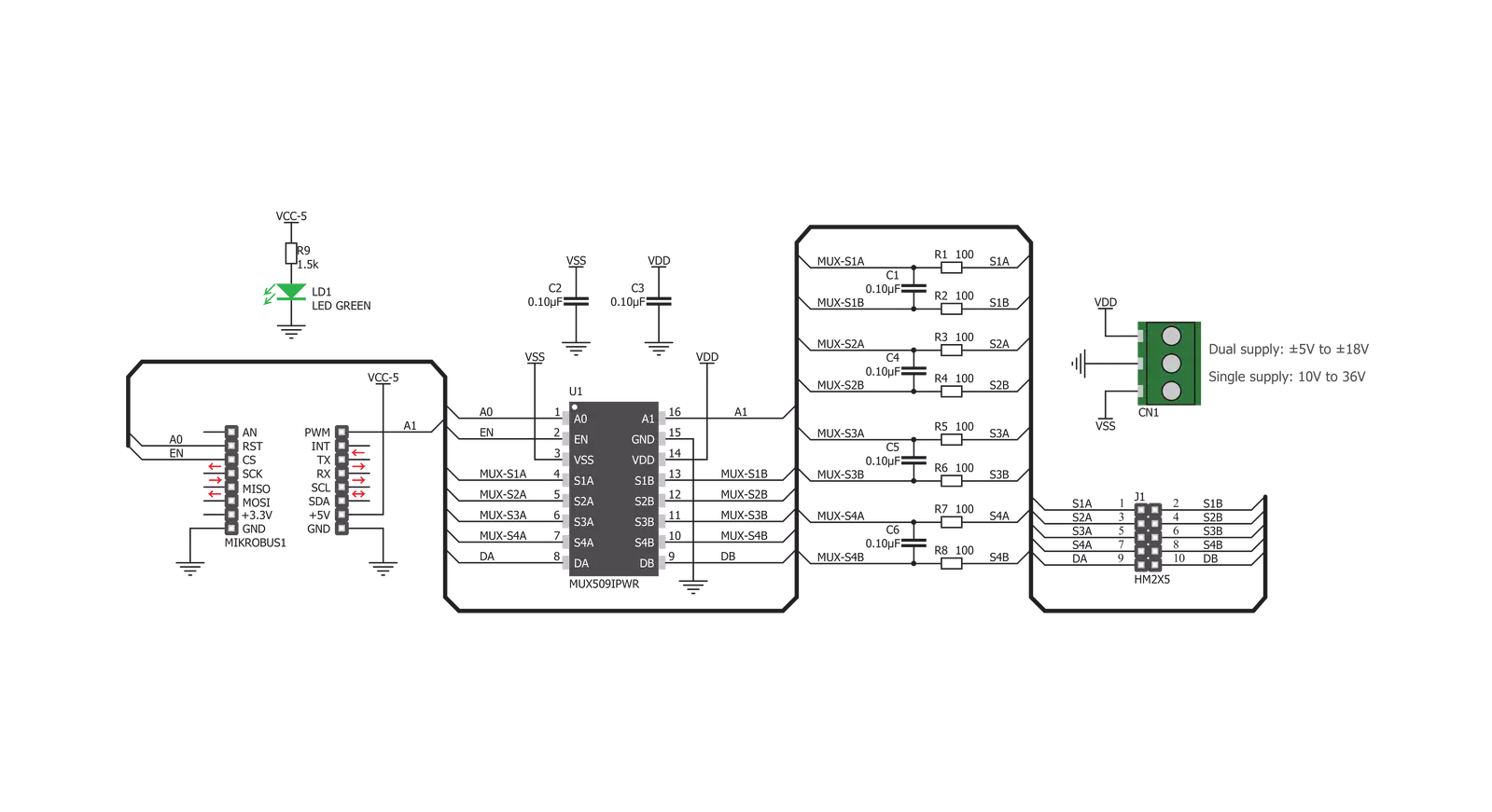 MUX Click Schematic schematic