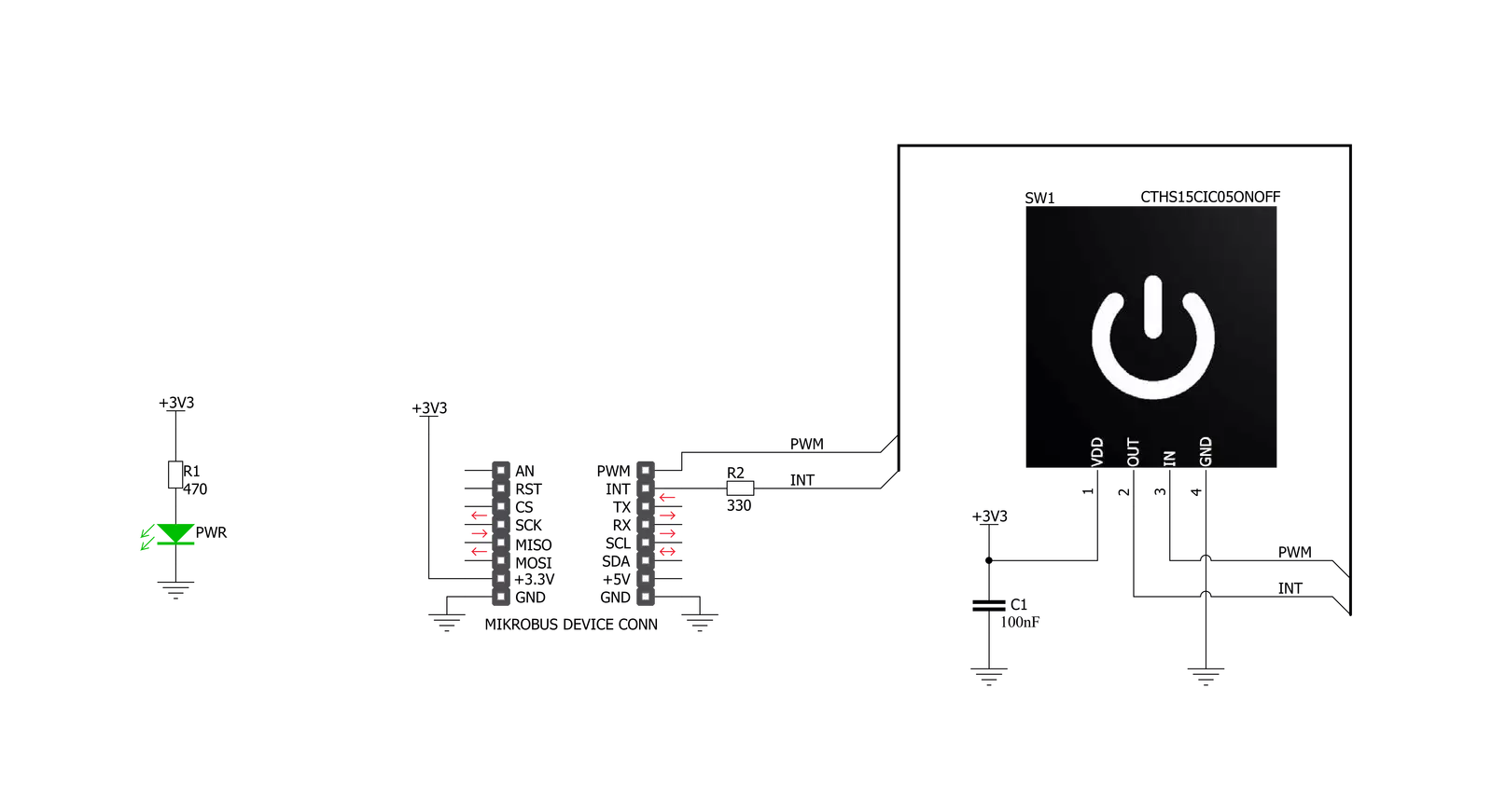 Button Power Click Schematic schematic