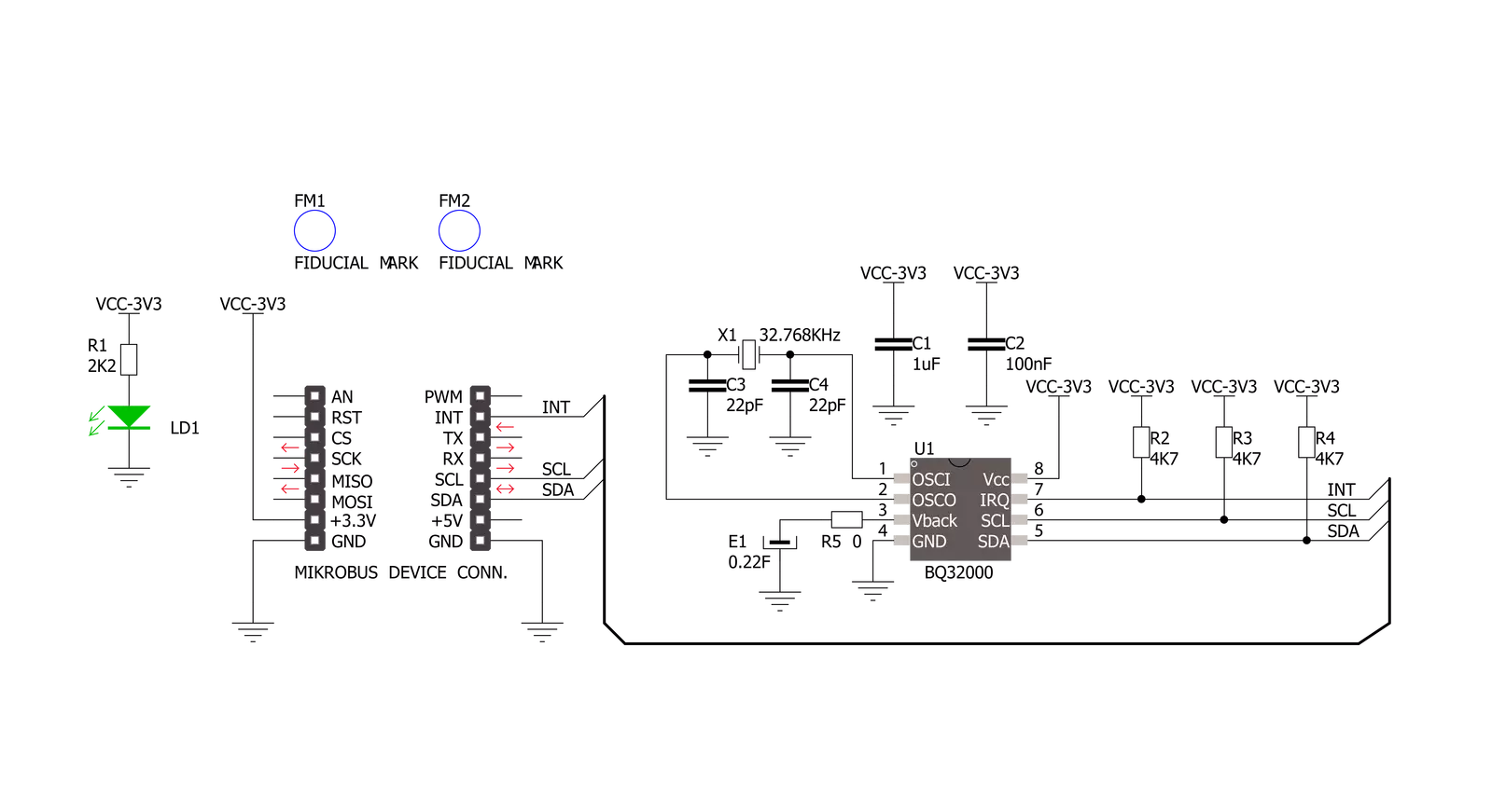 RTC 3 Click Schematic schematic