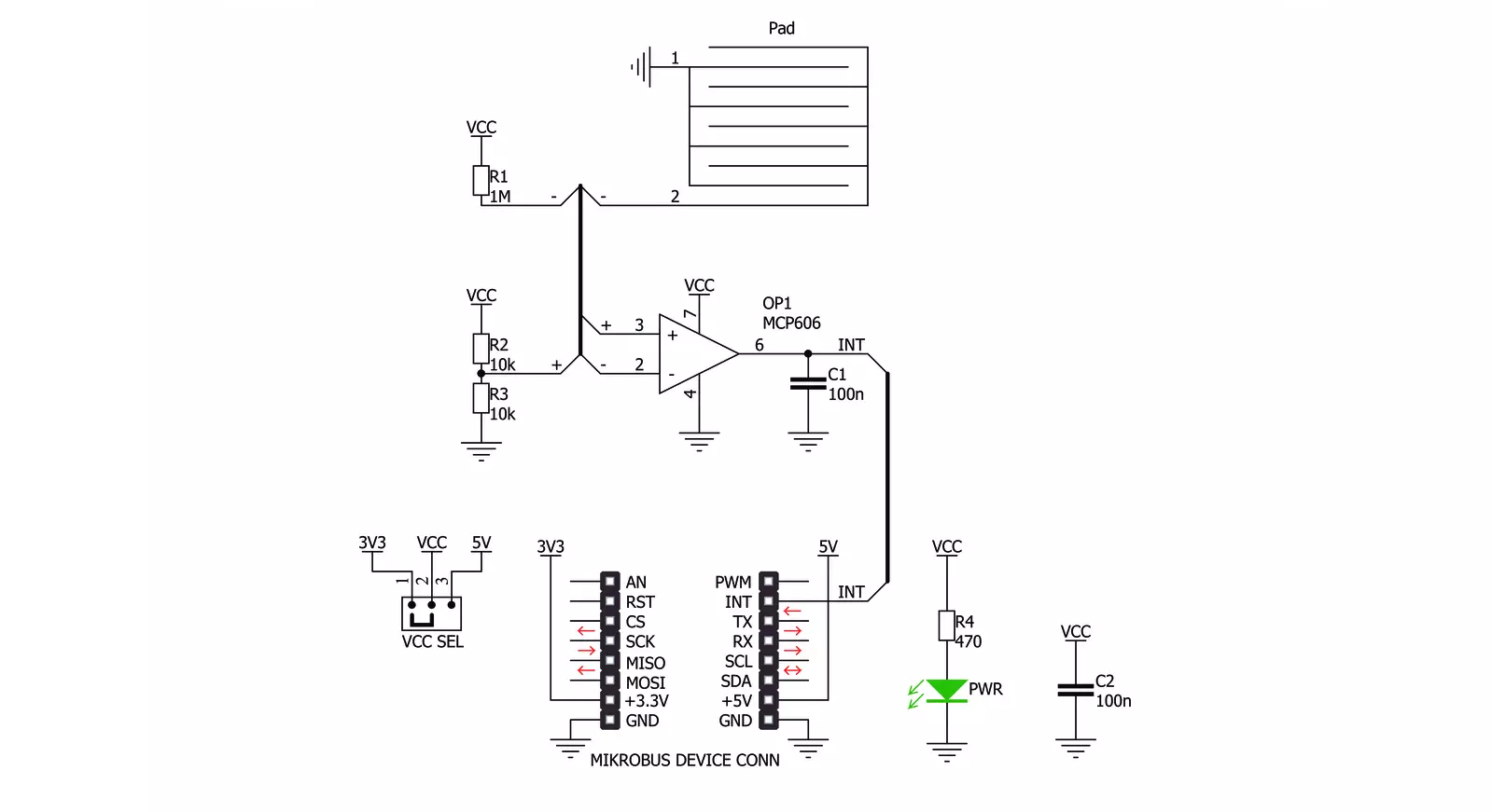 Water Detect Click Schematic schematic