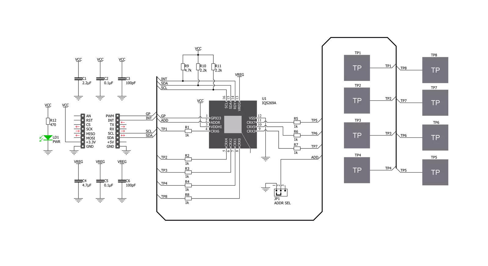 ProxFusion 3 Click Schematic schematic