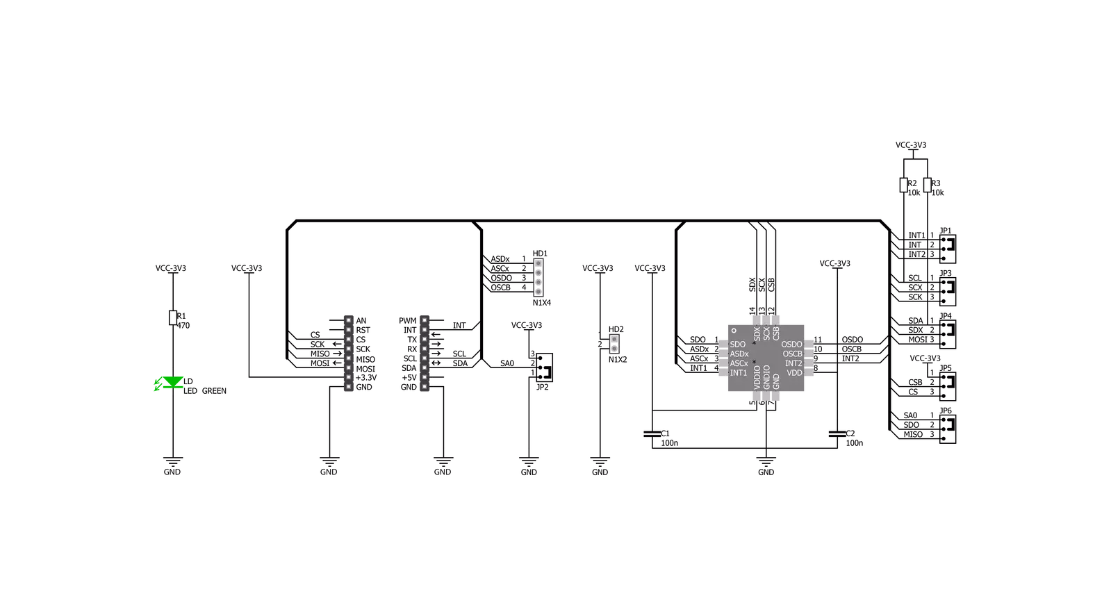 6DOF IMU 2 Click Schematic schematic