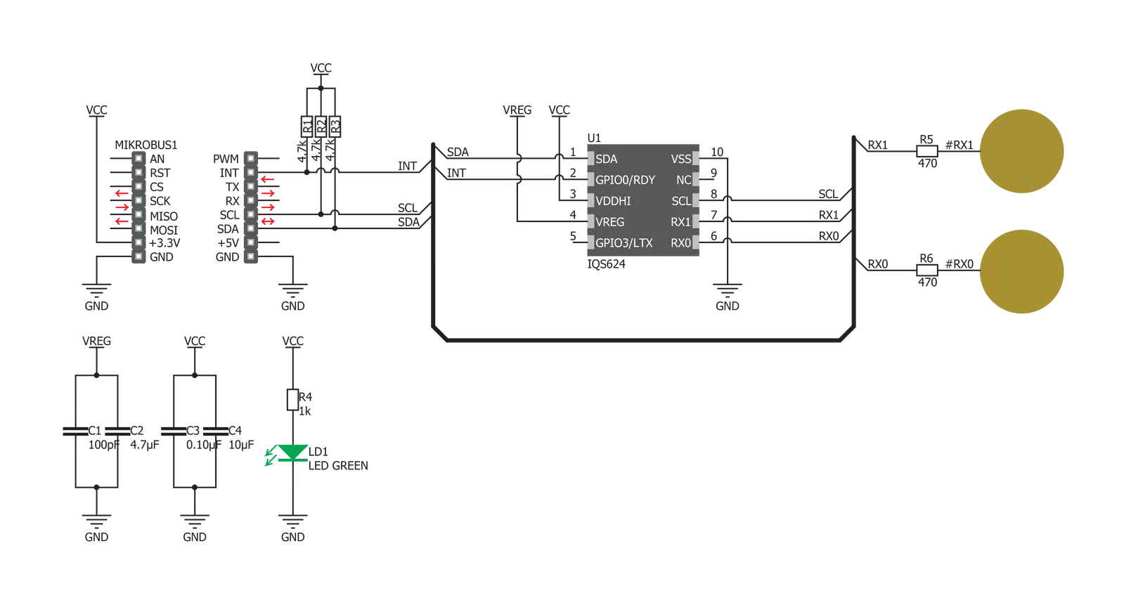 ProxFusion Click Schematic schematic